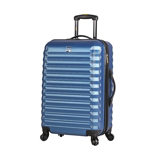 Lucas ABS中型硬箱24英寸滚轮行李箱(24英寸，钢蓝色)